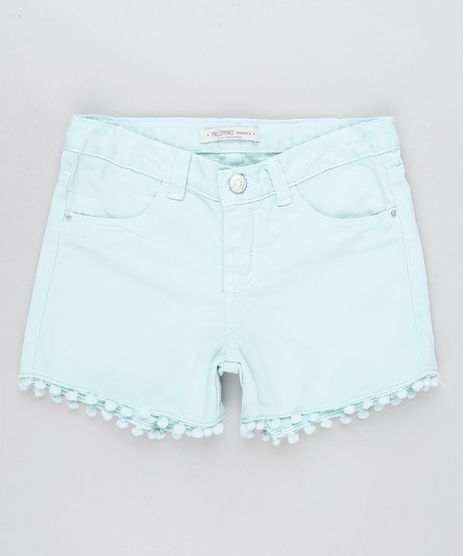 Short-de-Sarja-Infantil-com-Pompom-e-Bolsos-Verde-Claro-9906887-Verde_Claro_1