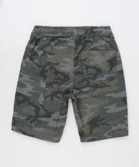 Bermuda-de-Sarja-Infantil-Estampada-Camuflada-com-Bolsos-Verde-Escuro-9943492-Verde_Escuro_2