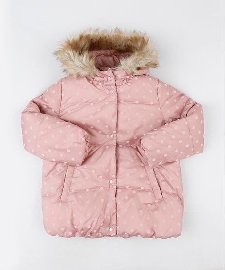 Jaqueta-Puffer-Infantil-Estampada-de-Poa-com-Pelo-e-Capuz-Rose-9809168-Rose_1