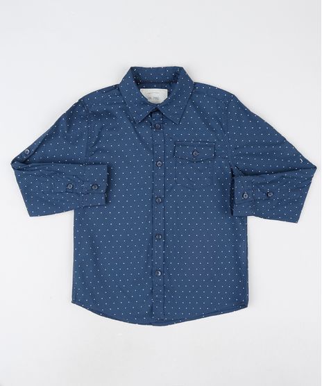 Camisa-Infantil-Estampada-de-Poa-com-Bolsos-Manga-Longa-Azul-Marinho-9808432-Azul_Marinho_1