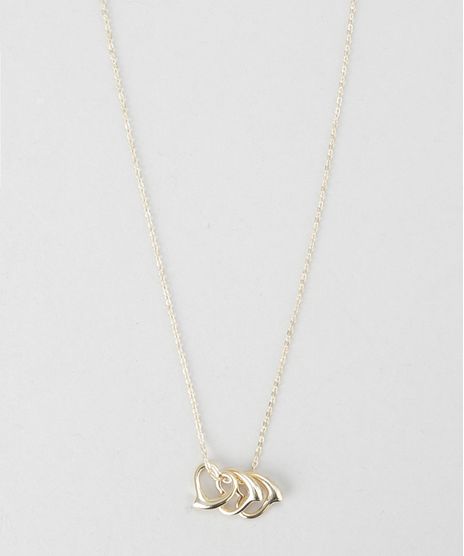 Colar-com-Pingentes-de-Coracao-Dourado-8622141-Dourado_1