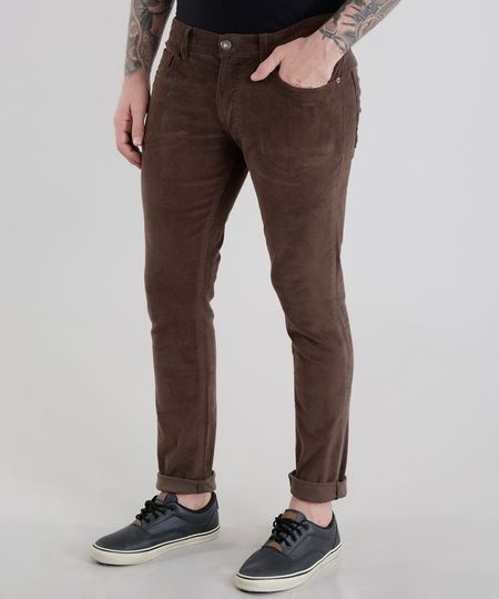Calca-Slim-em-Veludo-Cotele-Marrom-8592498-Marrom_1