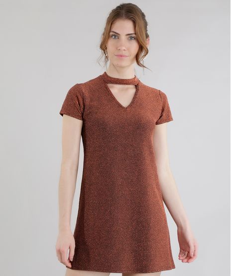 Vestido-Choker-com-Lurex-Laranja-Escuro-8638833-Laranja_Escuro_1