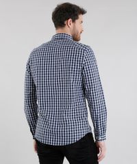 Camisa-Slim-Xadrez-em-Algodao---Sustentavel-Azul-Marinho-8454877-Azul_Marinho_2