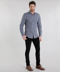 Camisa-Slim-Xadrez-em-Algodao---Sustentavel-Azul-Marinho-8454877-Azul_Marinho_3