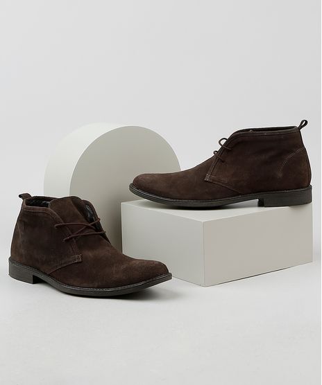Bota-Masculina-Cano-Curto-em-Suede-Marrom-Escuro-9530293-Marrom_Escuro_1