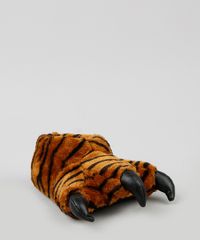 Pantufa-Infantil-Palomino-Pata-de-Tigre-em-Pelucia-Caramelo-9855772-Caramelo_3