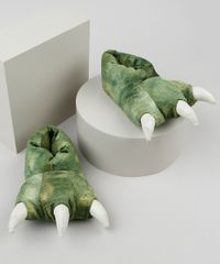 Pantufa-Infantil-Palomino-Pata-de-Dinossauro-em-Pelucia-Verde-9855773-Verde_1