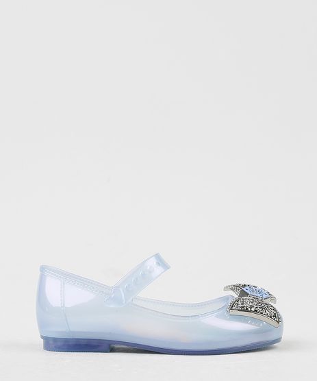 sapatilha transparente com strass