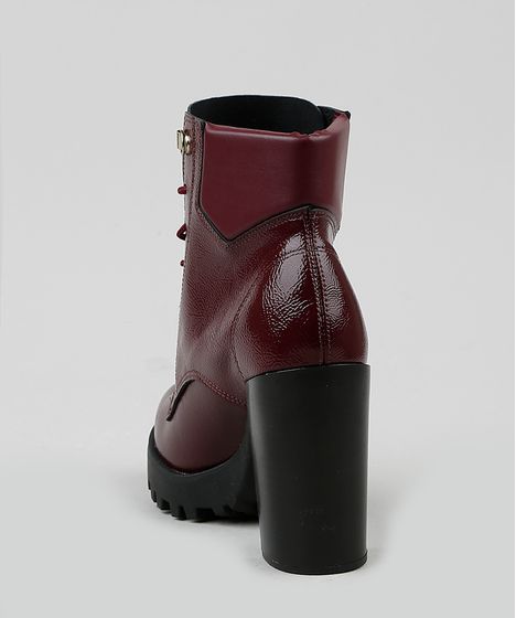 bota coturno feminino cano curto salto alto salto grosso