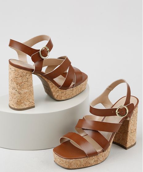 Sandalia-Feminina-Oneself-Salto-Grosso-Alto-Meia-Pata-com-Cortica-Marrom-9702581-Marrom_1