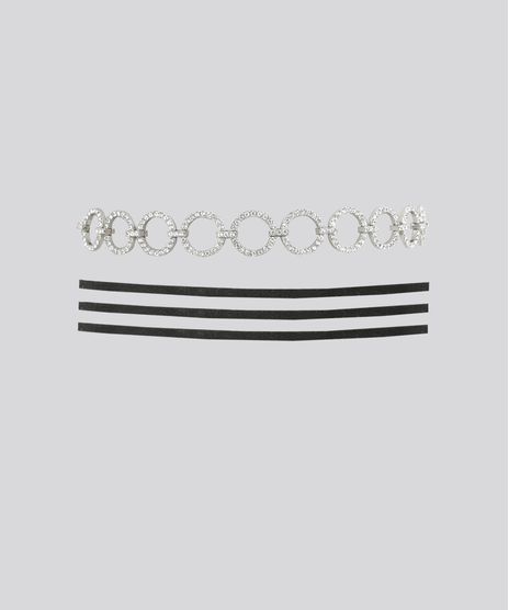 Kit-de-2-Gargantilha-Choker-Prateado-8567168-Prateado_1