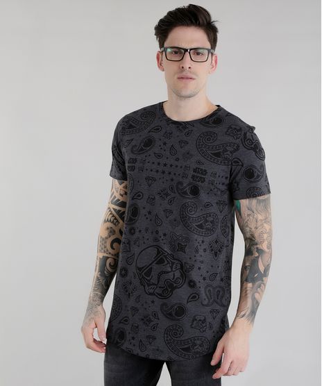 Camiseta-Longa-Estampada-Star-Wars-Cinza-Mescla-Escuro-8656421-Cinza_Mescla_Escuro_1