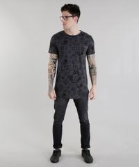 Camiseta-Longa-Estampada-Star-Wars-Cinza-Mescla-Escuro-8656421-Cinza_Mescla_Escuro_3