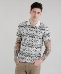 Polo-em-Piquet-Estampada-Etnica-Cinza-Mescla-Claro-8617219-Cinza_Mescla_Claro_1