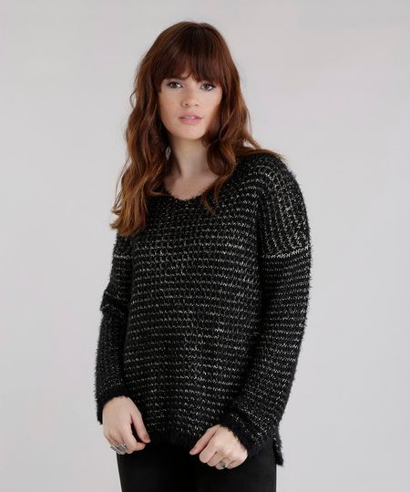 Sueter-em-Trico-com-Lurex-Preto-8496692-Preto_1 Sueter-em-Trico-com-Lurex-Preto-8496692-Preto_1