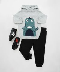 Sueter-Infantil-Dinossauro-em-Trico-com-Capuz-Cinza-9792764-Cinza_3