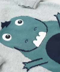Sueter-Infantil-Dinossauro-em-Trico-com-Capuz-Cinza-9792764-Cinza_5