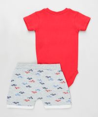 Conjunto-Infantil-de-Body-Manga-Curta-Vermelho---Bermuda-Estampada-de-Carros-em-Moletom-Cinza-Mescla-9858176-Cinza_Mescla_2