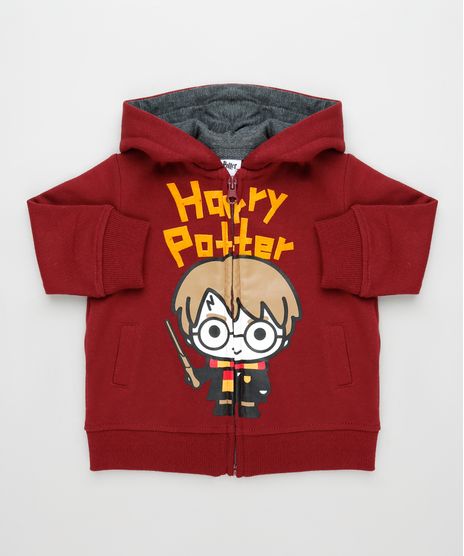 Blusao-Infantil-Harry-Potter-em-Moletom-com-Capuz-Vinho-9792634-Vinho_1