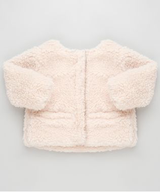 Jaqueta-Infantil-em-Pelo-com-Botoes-Bege-9810485-Bege_1
