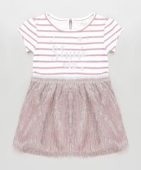 Vestido-Infantil-Listrado-com-Brilho-Manga-Curta-Rose-9818768-Rose_1