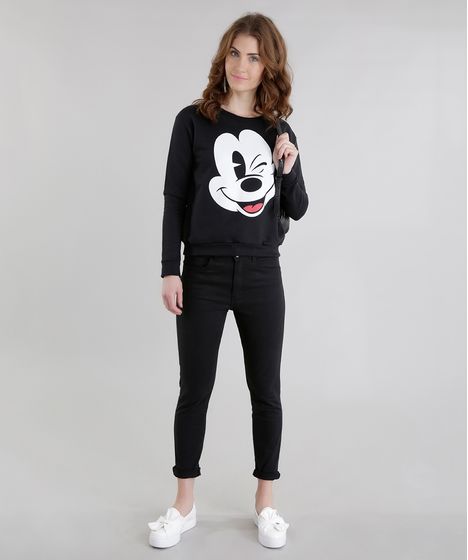 calça cropped preta