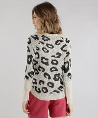 Sueter-em-Trico-Animal-Print-com-Brilho-Bege-Claro-8473494-Bege_Claro_2