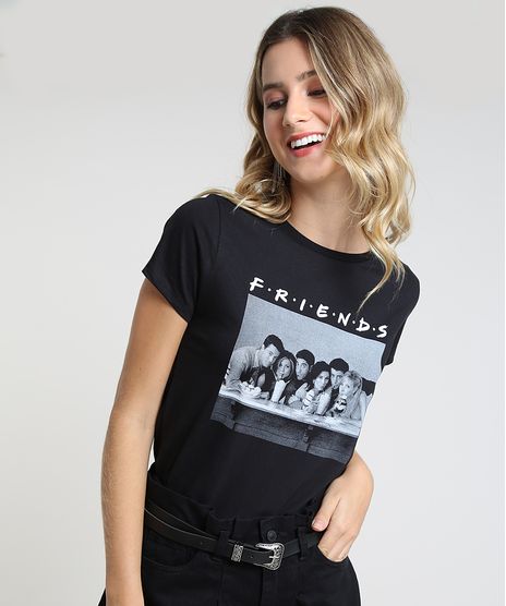 Blusa-Feminina-Friends-Manga-Curta--Preta-9939907-Preto_1