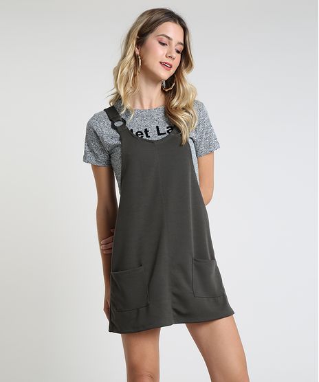 Salopete-Feminina-com-Argola-e-Bolsos-Cinza-Mescla-Escuro-9611737-Cinza_Mescla_Escuro_1