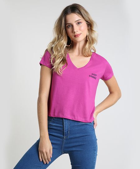 Blusa-Feminina--Keep-Shining--Manga-Curta-Decote-Redondo-Rosa-9941687-Rosa_1 Blusa-Feminina--Keep-Shining--Manga-Curta-Decote-Redondo-Rosa-9941687-Rosa_1