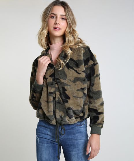 Jaqueta-Feminina-em-Pelo-Estampado-Camuflado-com-Cordao-Marrom-9817767-Marrom_1