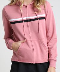 Blusao-Feminino-em-Moletom-com-Listras-e-Capuz-Rosa-9824005-Rosa_4