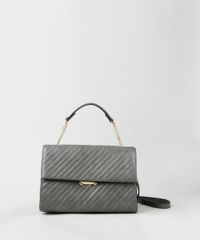 Bolsa-Feminina-Media-Matelasse-com-Corrente-e-Alca-Transversal-Cinza-9865139-Cinza_1