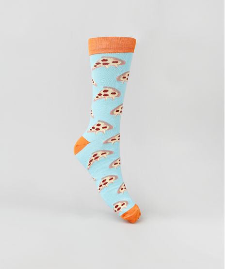 Meia-Masculina-Cano-Alto-Divertida-Estampada-de-Pizza--Azul-9636332-Azul_1