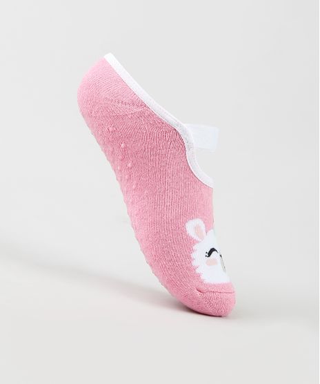 Meia-Infantil-Sapatilha-Lhama-com-Elastico-Rosa-9482025-Rosa_1