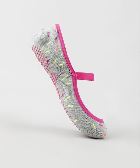 Meia-Feminina-Sapatilha-Estampada-Cinza-9941954-Cinza_1