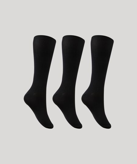 Kit-de-3-Meias-Masculinas-Cano-Alto-Caneladas-Preto-8488417-Preto_1