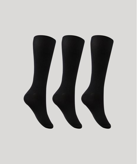 Kit-de-3-Meias-Masculinas-Cano-Alto-Caneladas-Preto-8488417-Preto_1