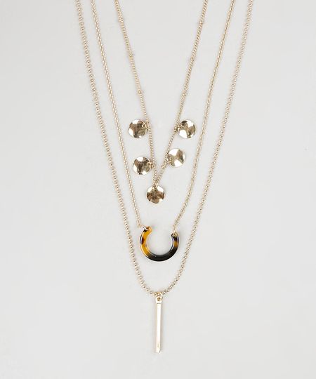 Colar-Feminino-Triplo-com-Pingentes-Dourado-9861487-Dourado_1