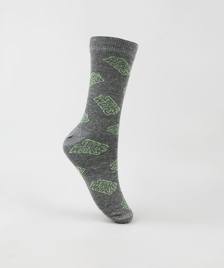 Meia-Masculina-Cano-Alto-Star-Wars-Estampada-Cinza-Mescla-Escuro-9636333-Cinza_Mescla_Escuro_1