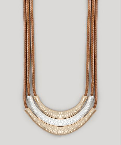 Colar-Feminino-Triplo-em-Cordao-Marrom-9860355-Marrom_1