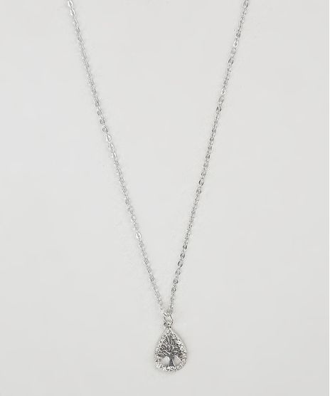 Colar-Feminino-com-Pingente-Arvore-da-Vida-e-Strass-Prateado-9883564-Prateado_1