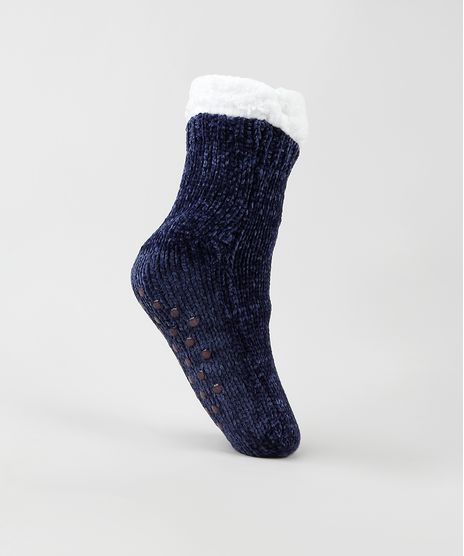 Meia-de-Inverno-Feminina-Cano-Medio-em-Trico-com-Pelos-Azul-Marinho-9849647-Azul_Marinho_1