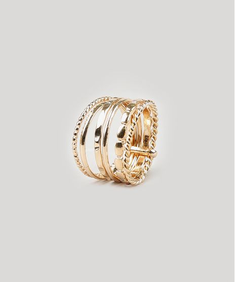 Anel-Feminino-Sextuplo-Texturizado-Dourado-9860311-Dourado_1