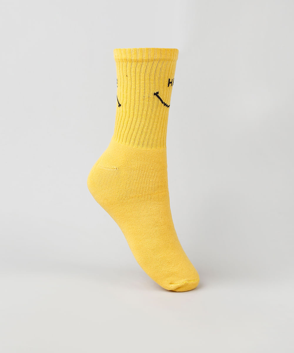 Meia-Masculina-Cano-Alto-Divertida--Hi-Bye--Mostarda-9468287-Mostarda_1