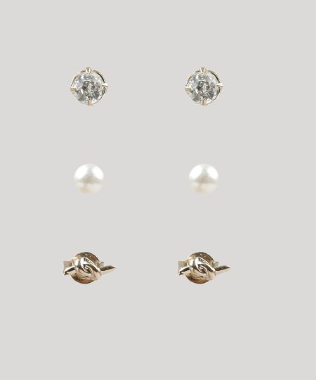 Kit-de-3-Brincos-Femininos-Dourado-9883567-Dourado_1