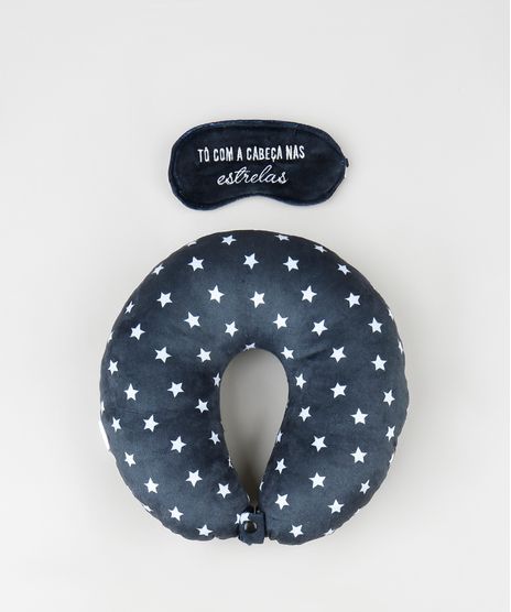 Kit-de-Apoio-de-Pescoco-Estampado-de-Estrelas---Tapa-Olho-com-Bordado-Preto-9947002-Preto_1
