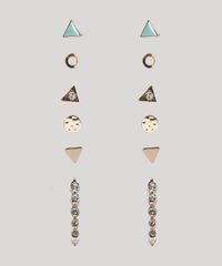 Kit-de-6-Brincos-Femininos-Dourado-9861488-Dourado_1