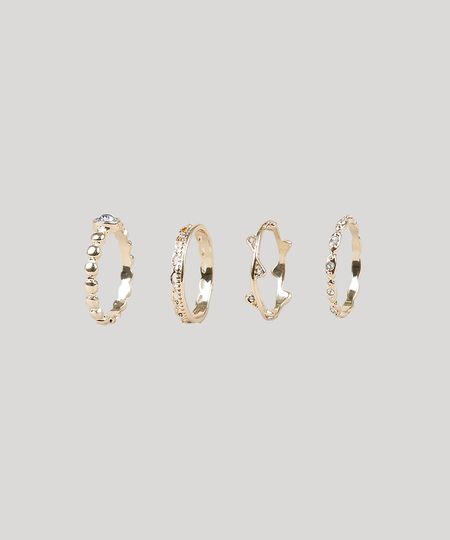 Kit-de-4-Aneis-Femininos-Texturizados-Dourado-9860300-Dourado_1